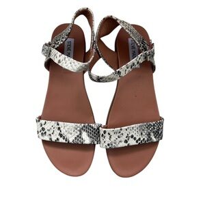 Steve Madden Snake‎ Print Flat Sandals | Size 8.5M
